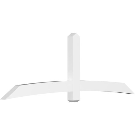 Ekena Millwork Bellingham Architectural Grade PVC Gable Bracket, 108"W x 36"H x 4"D x 6"F, 8/12 Pitch GBP108X36X0406BEL00